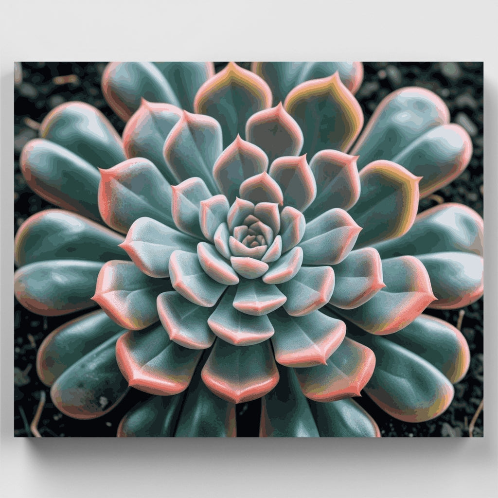 Suculenta Espiral - Kit de Pintura por Números — Estándar