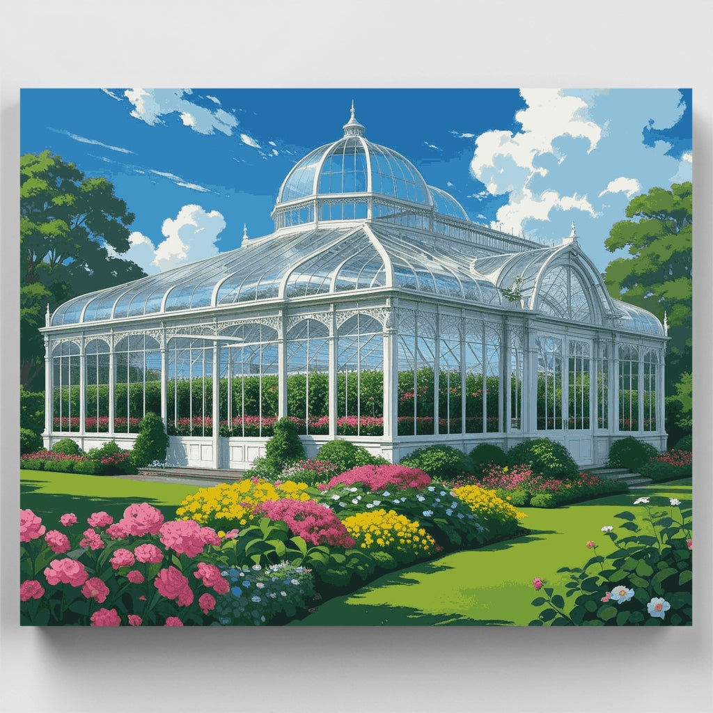 Kit de pintura por números - Jardín de invernadero victoriano — Estándar