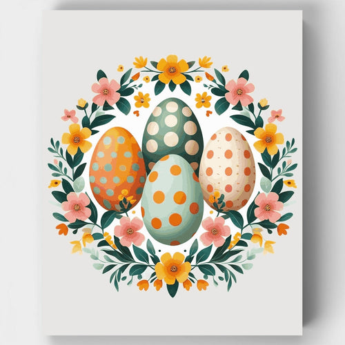 Spring Easter Eggs - Paint by Numbers Kit