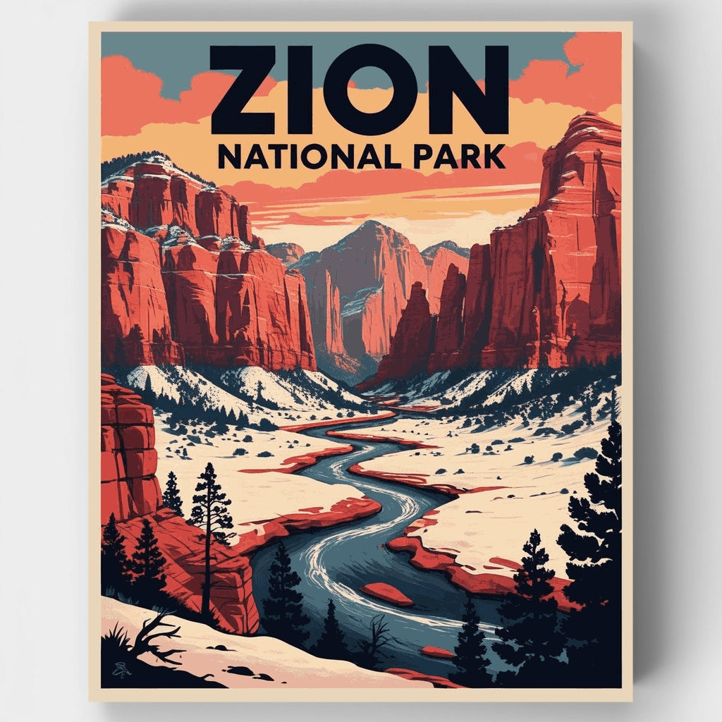 Zion Canyon River Valley - Paint by Numbers Kit