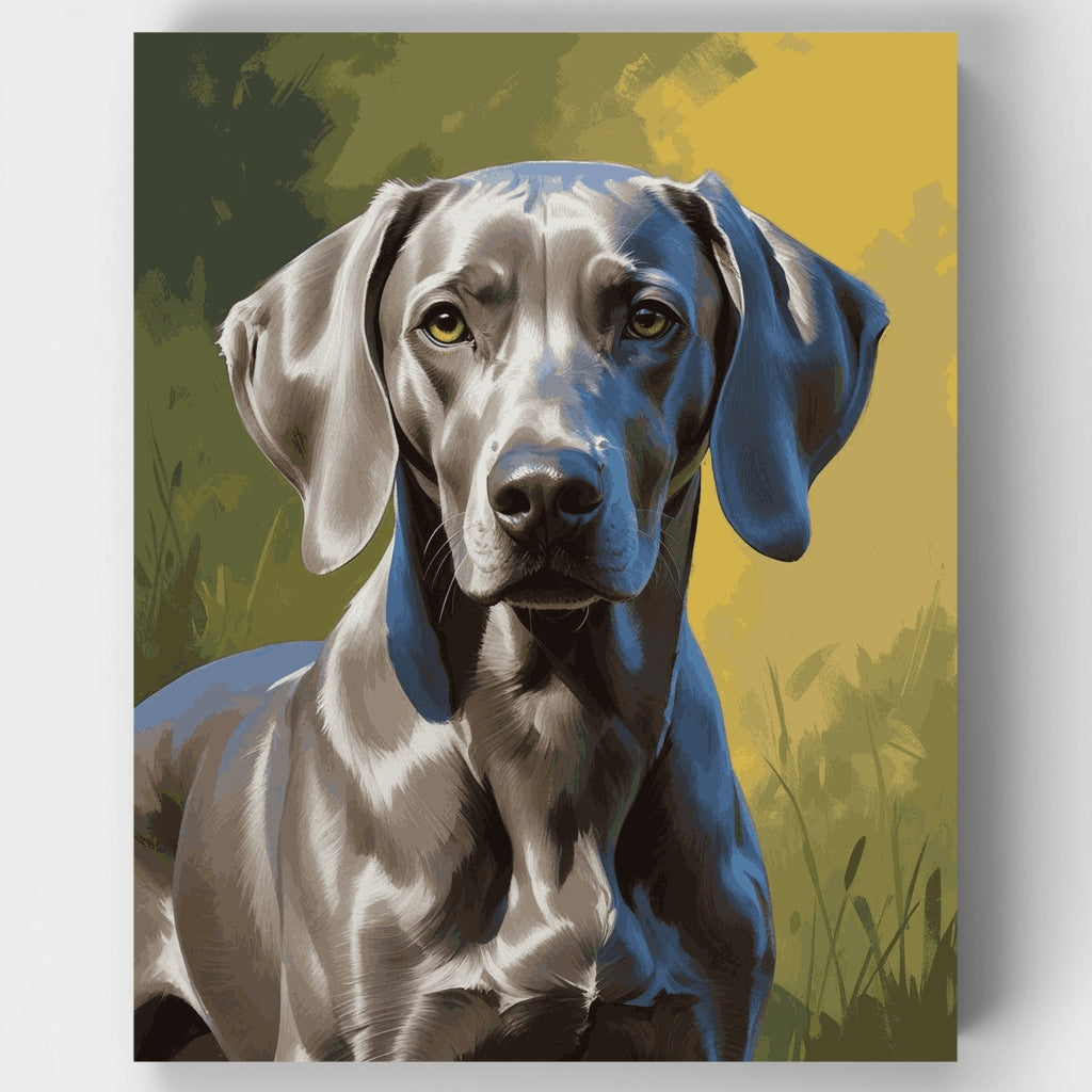 Braco de Weimar a la luz del atardecer - Kit de pintura por números — Estándar