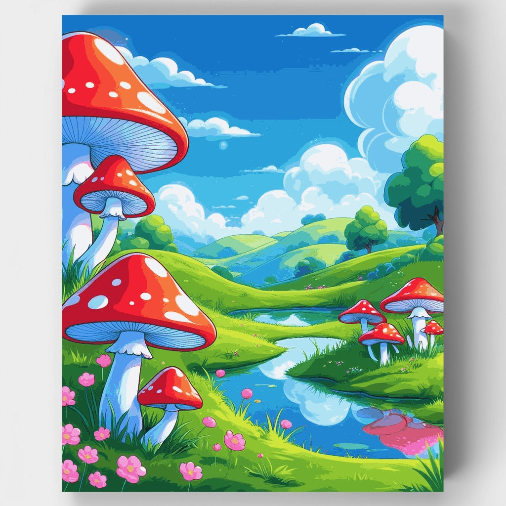 Valle de setas caprichoso - Kit de pintura por números — Estándar