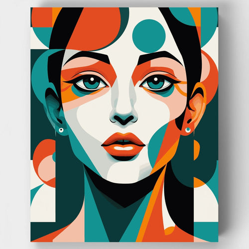Geometric Portrait - Paint by Numbers Kit