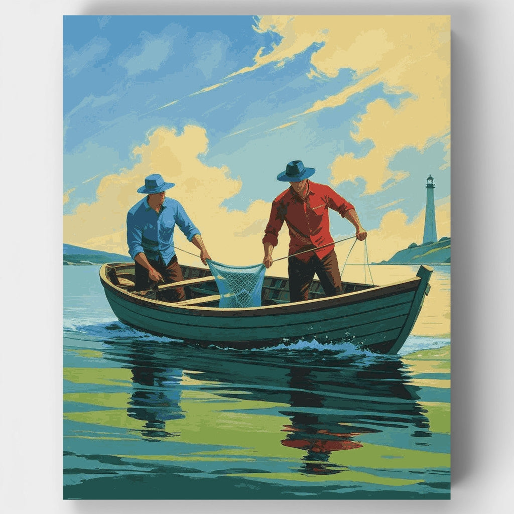 Pesca al amanecer - Kit de pintura por números — Estándar