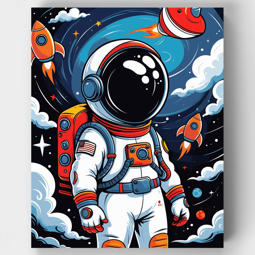 Astronaut in Space - Paint by Numbers Kit