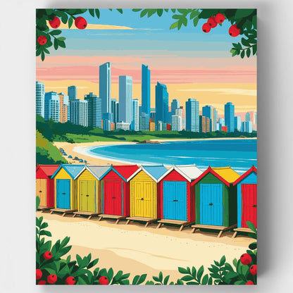 Brighton Beach Boxes - Paint by Numbers Kit