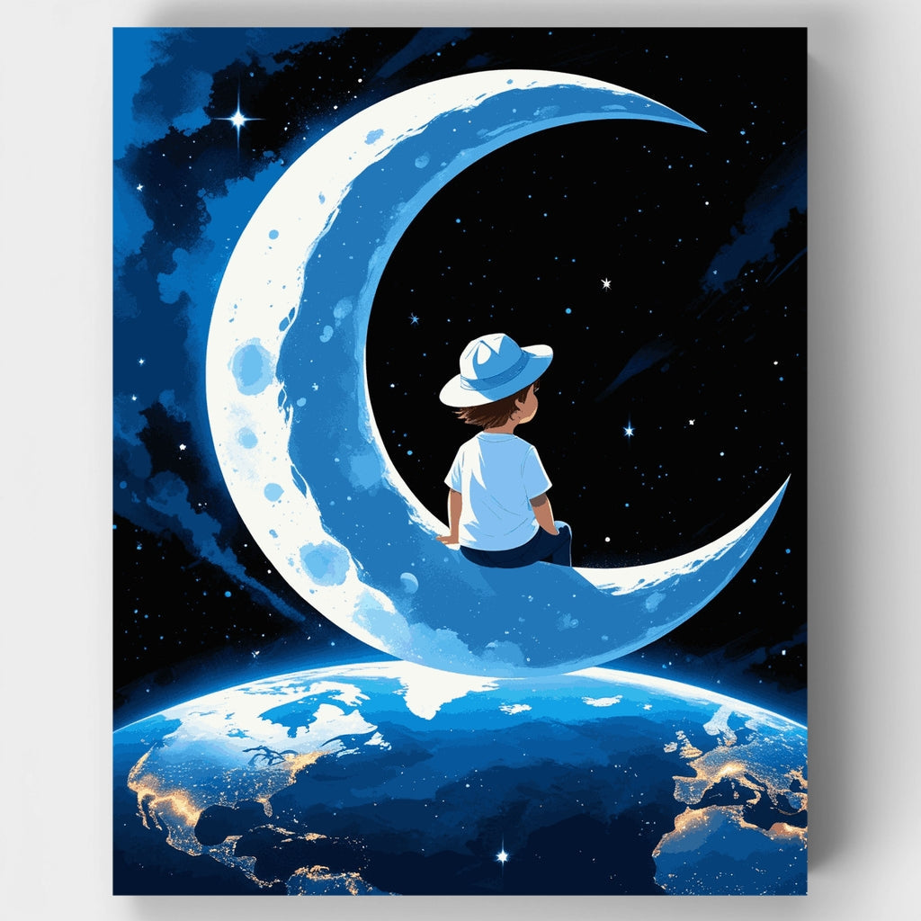 Dreamy Moon Gazer - Paint by Numbers Kit