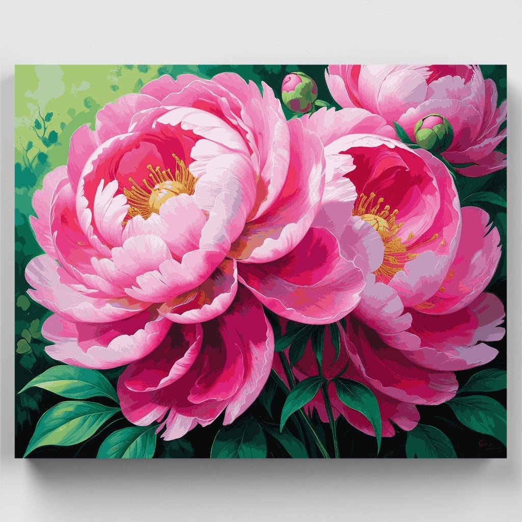 Pink Peonies - Paint by Numbers Kit