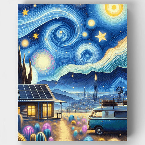 Starry Desert Retreat - Paint by Numbers Kit