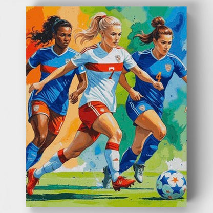 Women's Soccer Champions - Paint by Numbers Kit
