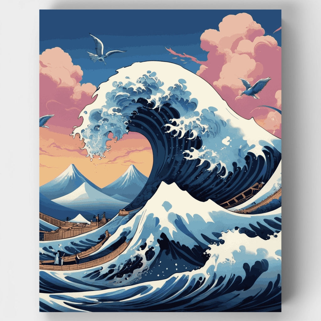 La gran ola de Kanagawa - Kit de pintura por números — Estándar
