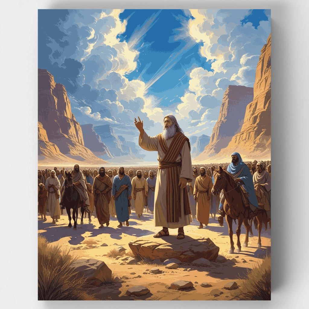 Moisés guiando a los israelitas - Kit de pintura por números — Estándar