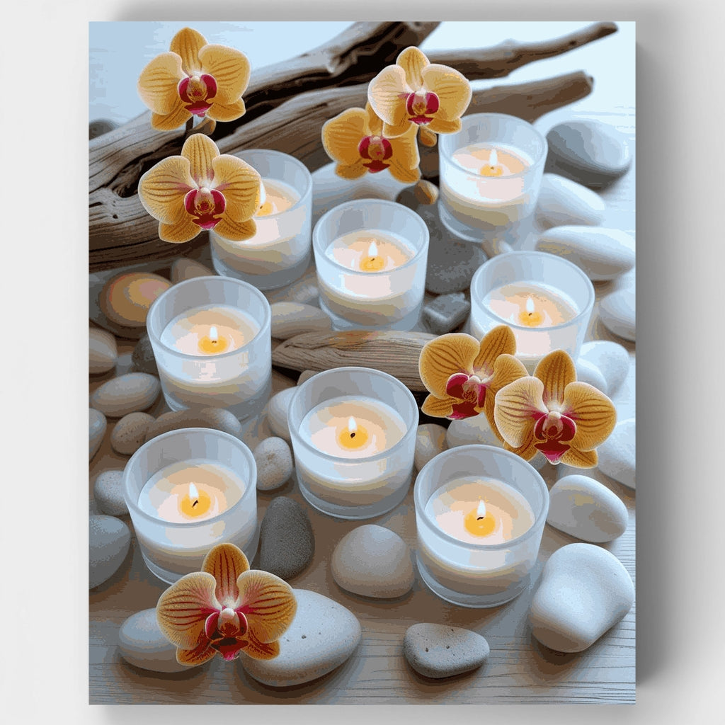 Velas Zen Orchid Spa - Kit de pintura por números — Estándar