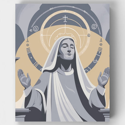 Divine Madonna in Prayer - Paint by Numbers Kit