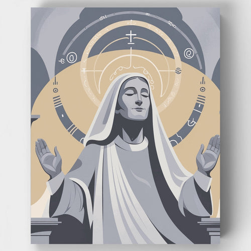 Divine Madonna in Prayer - Paint by Numbers Kit
