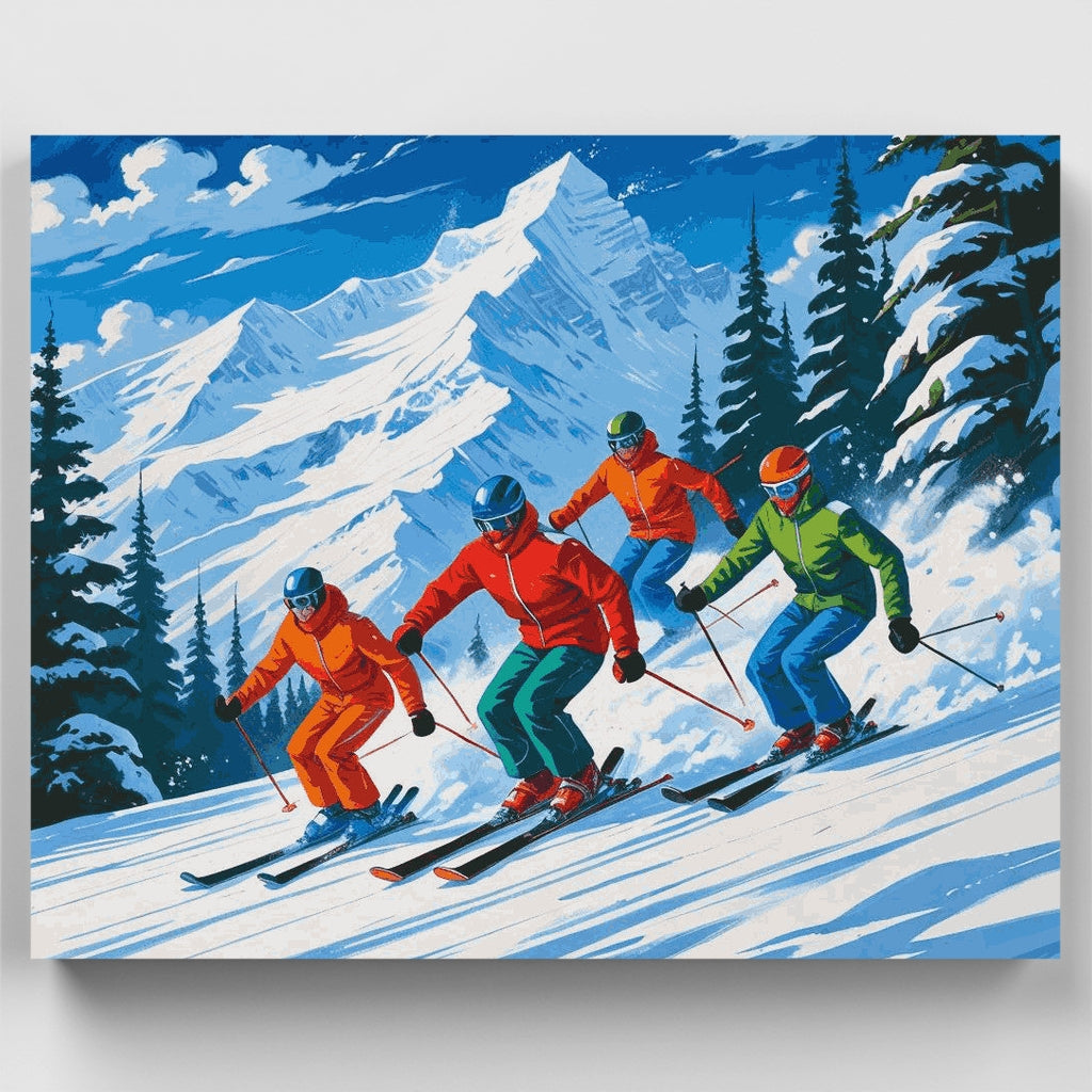 Downhill Ski Squad - Paint by Numbers Kit
