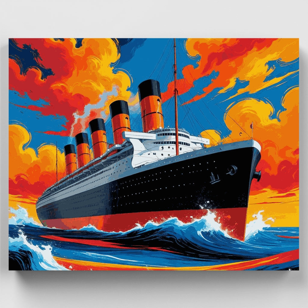 Majestuosa embarcación oceánica - Kit de pintura por números — Estándar