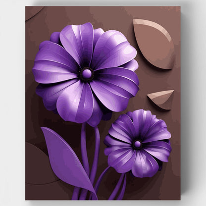 Purple Flowers - Paint by Numbers Kit