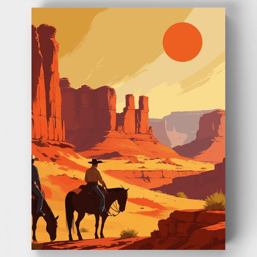 Sunset in Monument Valley - Paint by Numbers Kit