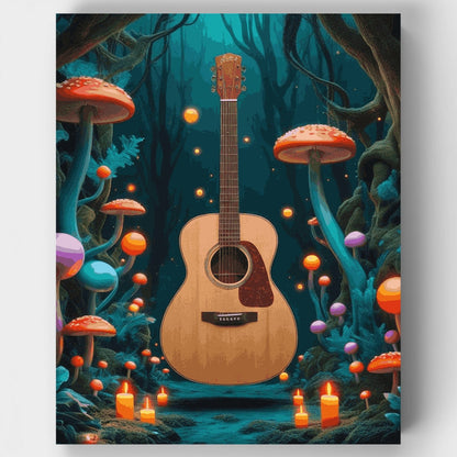 Enchanted Guitar Forest - Paint by Numbers Kit