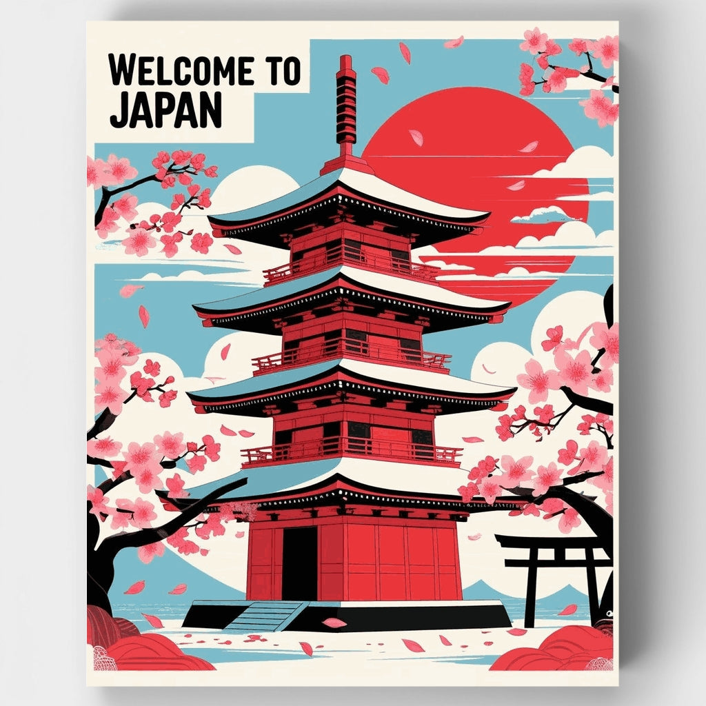 Bienvenido a Japón - Kit de pintura por números — Estándar