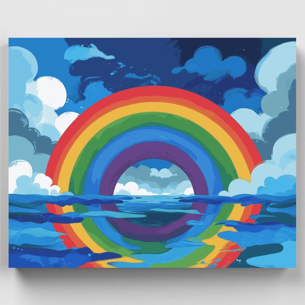 Rainbow Over Water - Paint by Numbers Kit