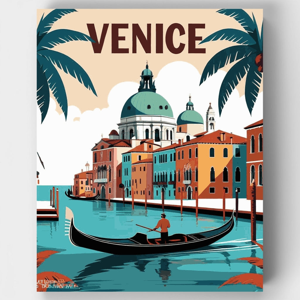 Paraíso en los canales de Venecia - Kit de pintura por números — Estándar