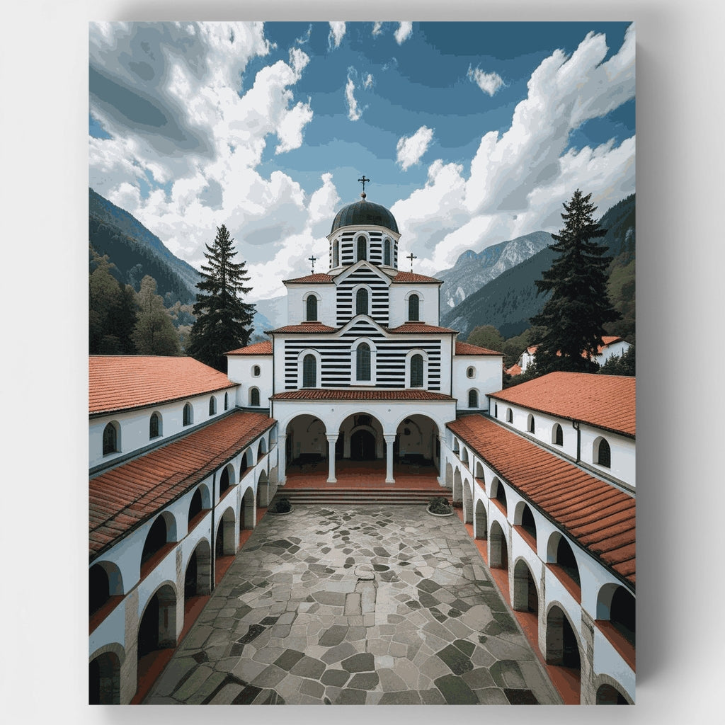 Patio del Monasterio Ortodoxo - Kit de pintura por números — Estándar