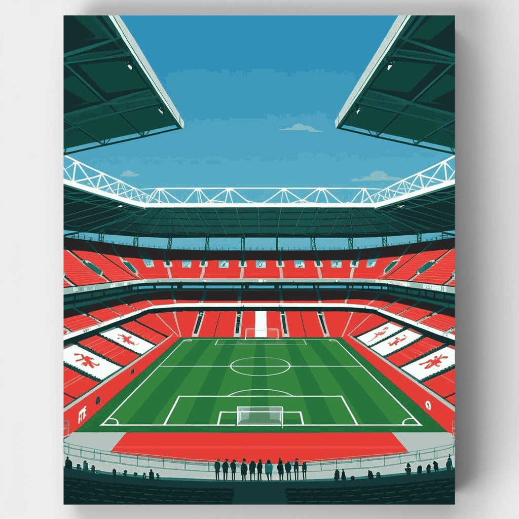 Estadio de fútbol - Kit de pintura por números — Estándar