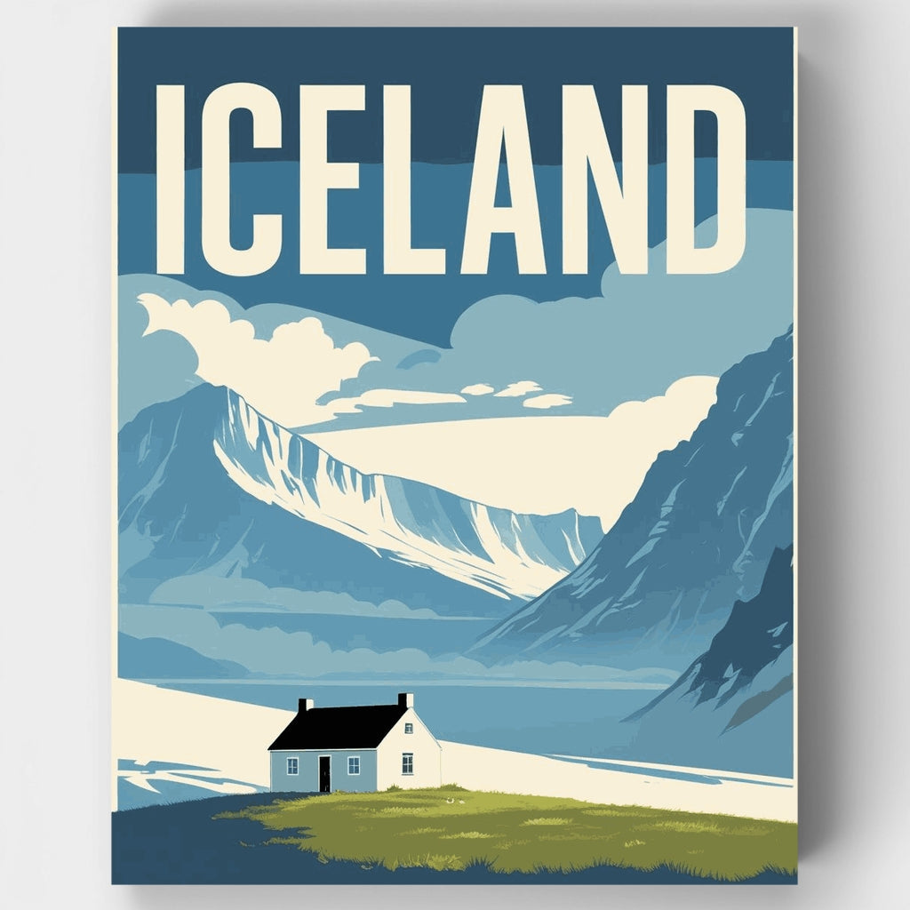 Icelandic Mountain House - Paint by Numbers Kit