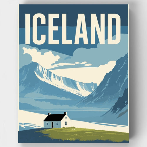 Icelandic Mountain House - Paint by Numbers Kit