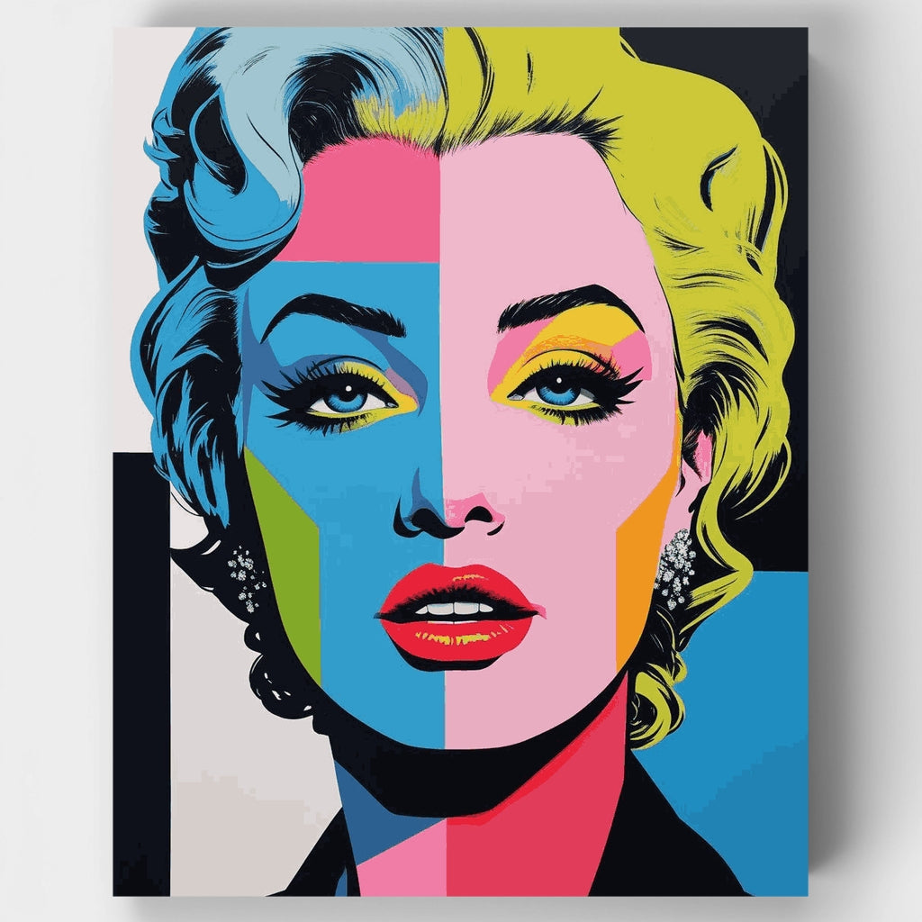 Kit de pintura por números - Retrato estilo Pop Art — Estándar