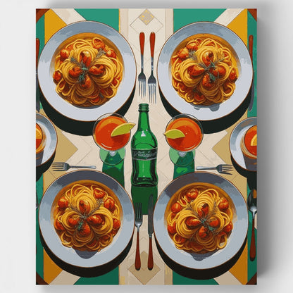 Italian Pasta Feast - Paint by Numbers Kit