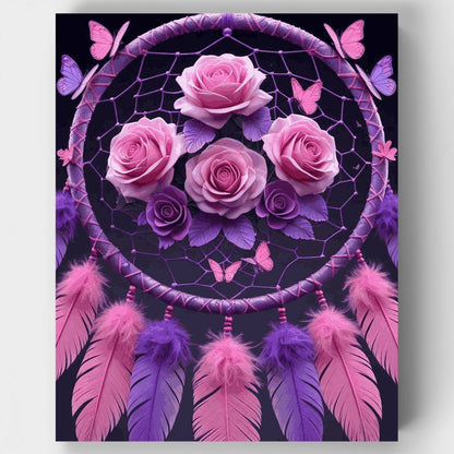 Enchanted Rose Dream Catcher - Paint by Numbers Kit