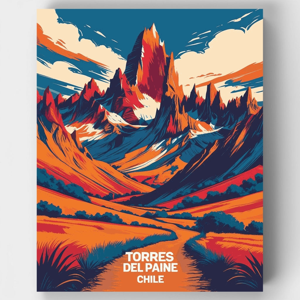Torres del Paine Chile - Kit de pintura por números — Estándar