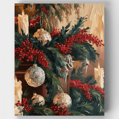 Festive Christmas Elegance - Paint by Numbers Kit