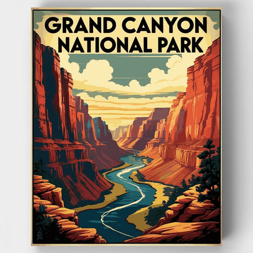 Grand Canyon River Vista - Paint by Numbers Kit