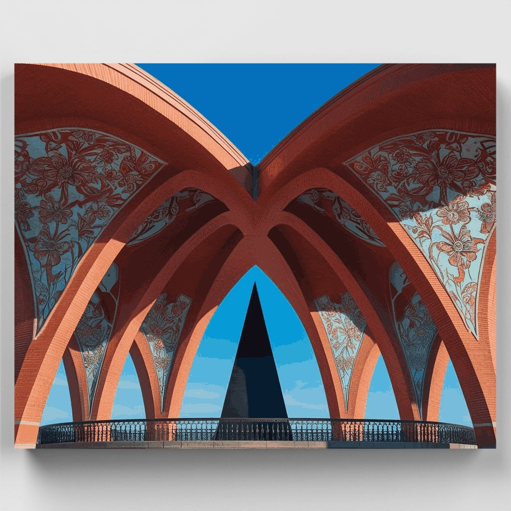 Pakistan Monument Arches - Paint by Numbers Kit