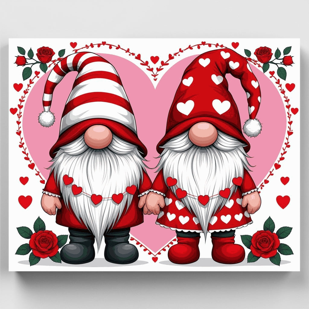 Valentine's Day Gnomes - Paint by Numbers Kit