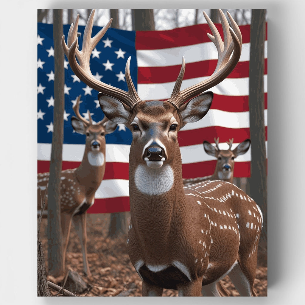 American Wildlife Deer - Paint by Numbers Kit