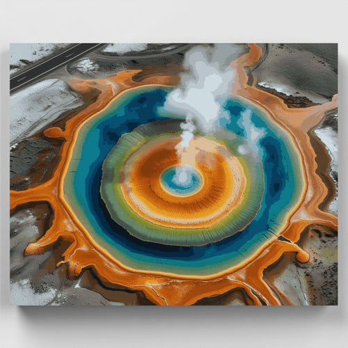 Grand Prismatic Spring Yellowstone - Paint by Numbers Kit