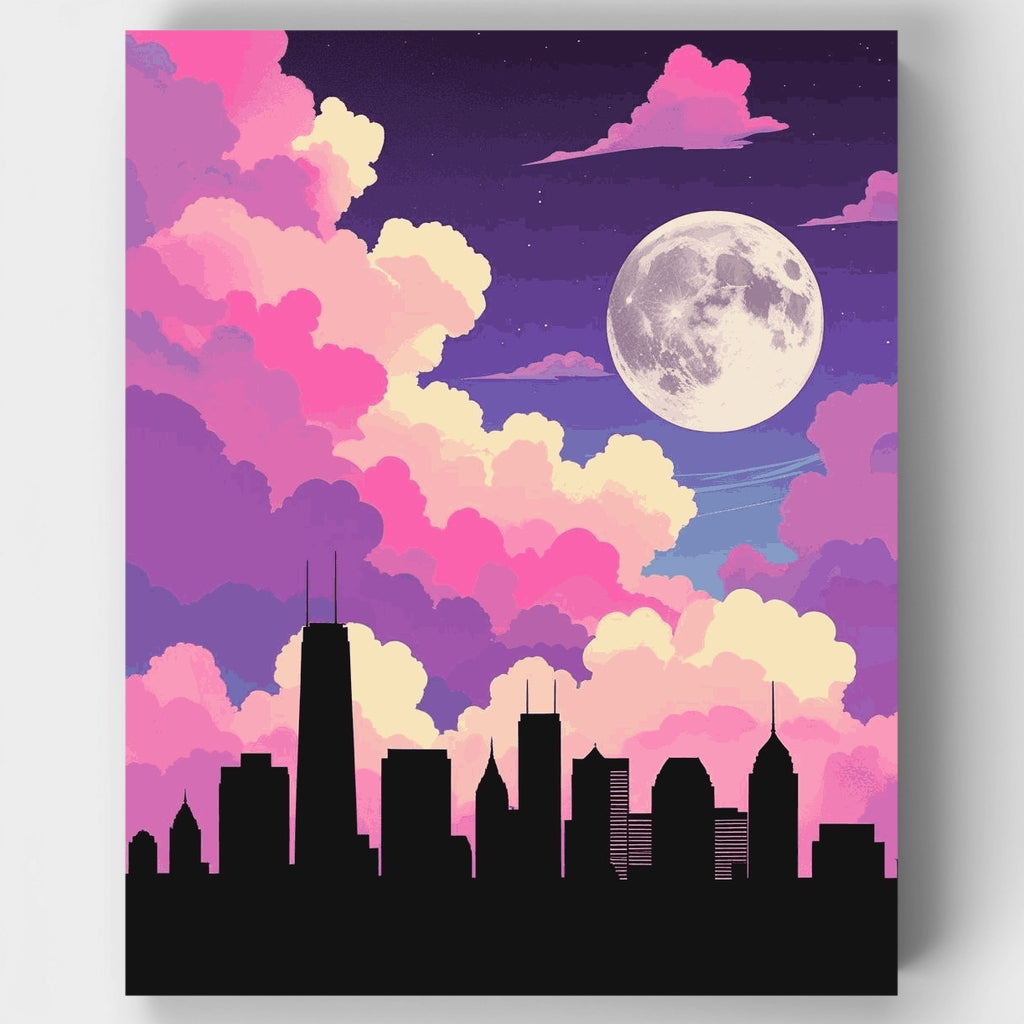 Dreamy City Moonlight - Paint by Numbers Kit