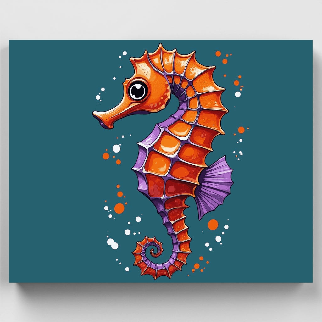 Vibrant Seahorse - Paint by Numbers Kit