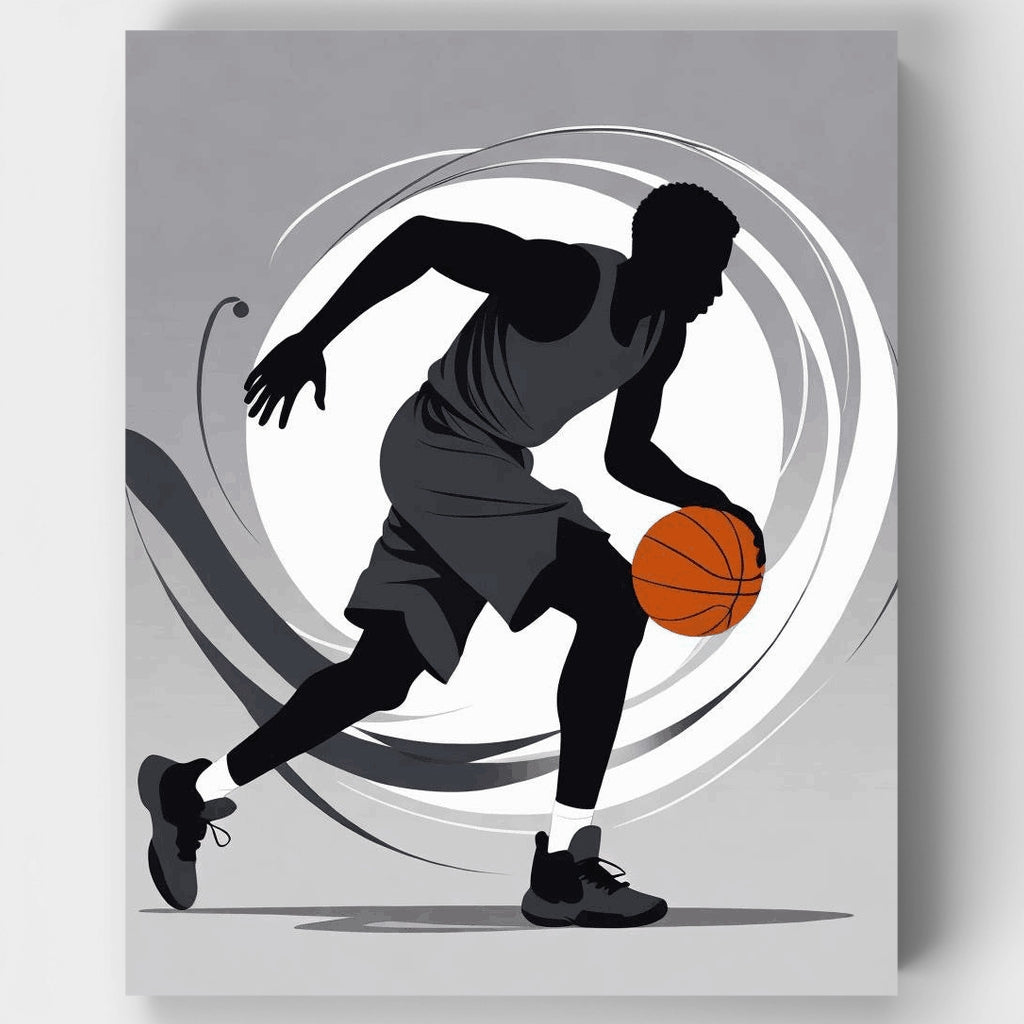 Jugador de baloncesto dinámico - Kit de pintura por números — Estándar