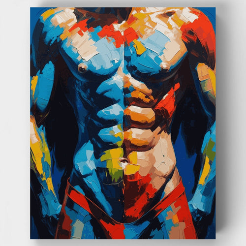Vibrant Abstract Male Figure - Paint by Numbers Kit