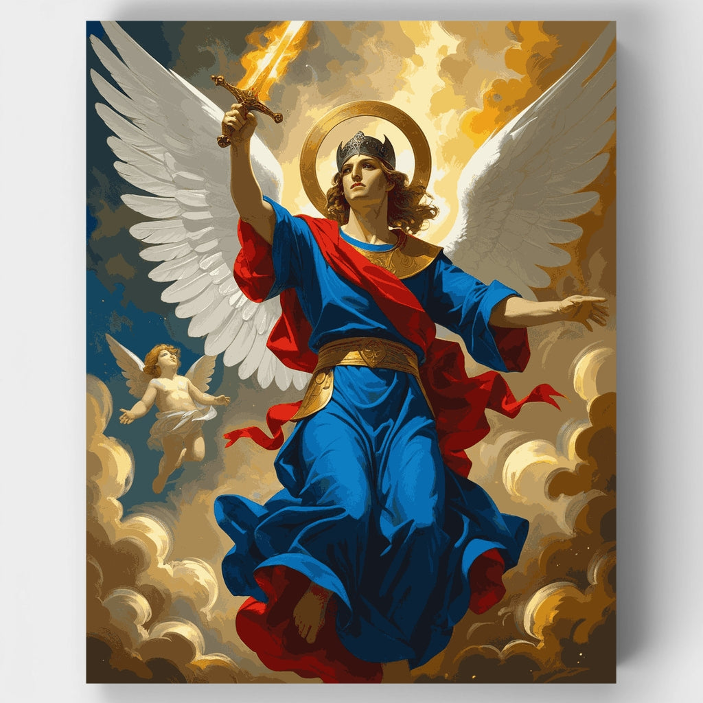 Arcángel Miguel - Kit de pintura por números — Estándar