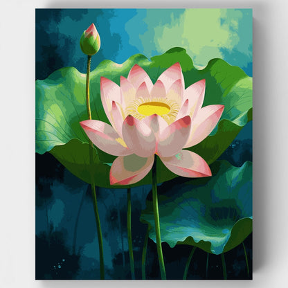 Serene Lotus Blossom - Paint by Numbers Kit