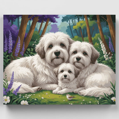 Westie Family Forest Portrait - Paint by Numbers Kit