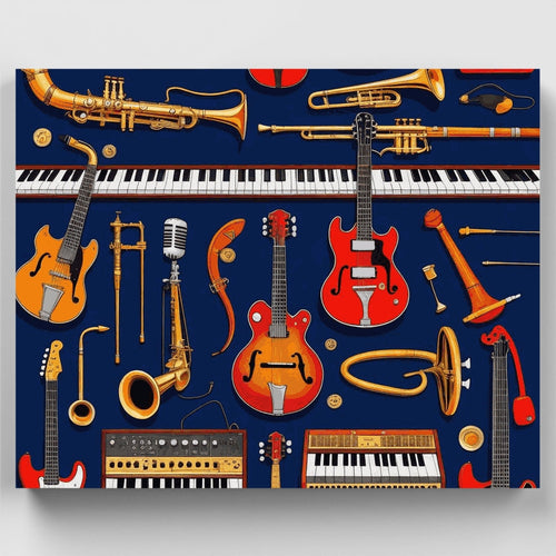 Musical Instruments Symphony - Paint by Numbers Kit