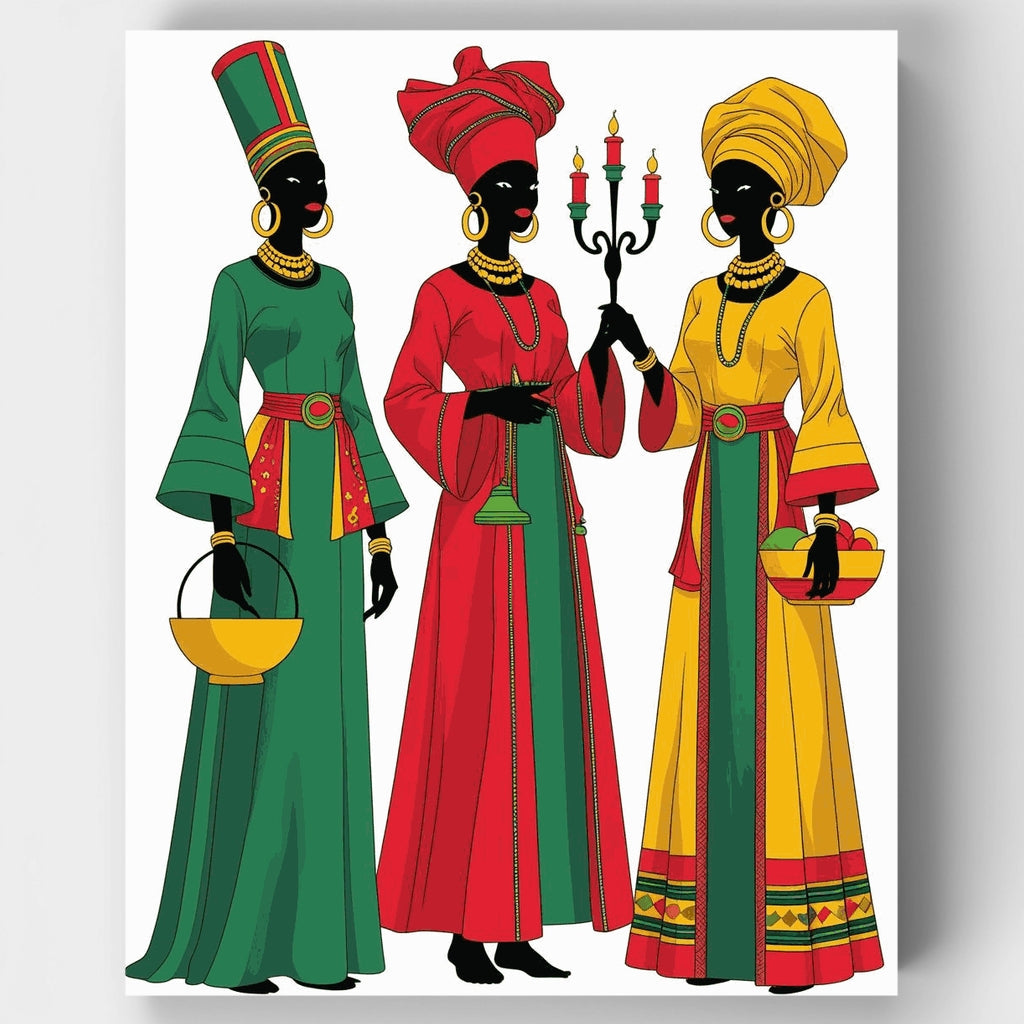 Celebración africana de Kwanzaa - Kit de pintura por números — Estándar